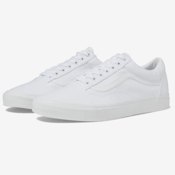 White Lace Up Vans